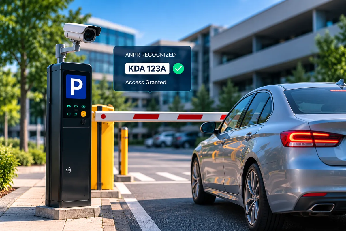 Smart parking management platform with automated vehicle access and ANPR